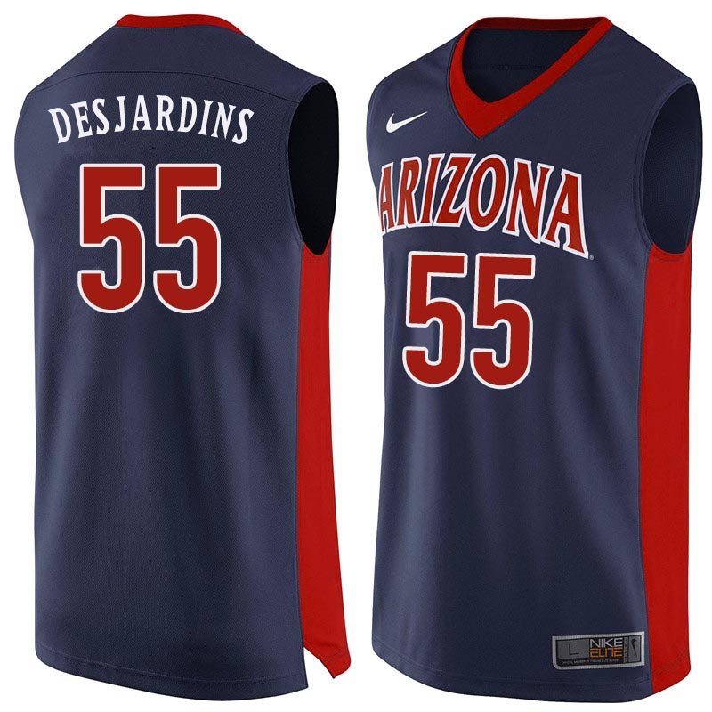 Men Arizona Wildcats #55 Jake Desjardins College Basketball Jerseys Sale-Navy